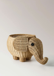 Handmade Woven <b>Elephant</b> Rattan Basket <b>Decorative</b> Organizer Kid <b>Elephant</b> Rattan Eco Friendly Non Toxic Children Toys Wholesale - Product Image 2