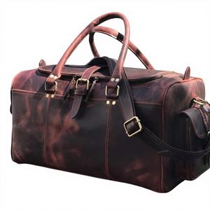 Sac à main unisexe vintage européen en cuir véritable avec motif brodé, sangle réglable, pliable, léger, durable, grand format - Product Image 1