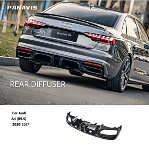 ดิฟฟิวเซอร์กันชนหลังคาร์บอนไฟเบอร์แห้งรุ่นใหม่ PANAVIS แบบ Bolt-On ติดตั้งได้โดยไม่ต้องเจาะ สำหรับ Audi A4 B9.5 ปี 2020-2024 - Product Image 2