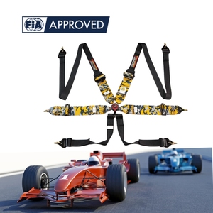 เข็มขัดนิรภัยสำหรับรถแข่ง FIA 8853 2016 ความแข็งแรงสูง แบบ 6 จุด พร้อมตัวปรับเหล็ก  รับผลิตสีตามสั่ง - Product Image 1