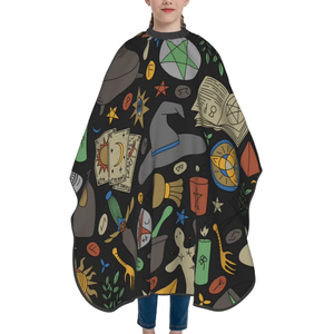 Cape de Coiffure Enfant Imperméable en Tissu Polyester Qualité Supérieure Vente en Gros Logo Personnalisé Direct Usine 2026 - Product Image 1