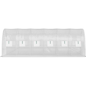 Serra da Giardino Walk-in 20x10x7ft con Copertura in Polietilene 10x7ft, Telaio in Legno, Archi in Acciaio Galvanizzato, 3 Travi Superiori, Pali Diagonali, 2 Set - Product Image 3