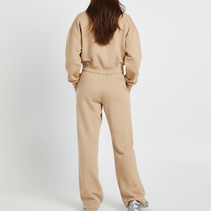 Customizable Heavy Weight 100% nylon Women's Tracksuit daily casual Wear 2 Color baggy fit streetwear hip hop ladies 2 piece set - Product Image 3