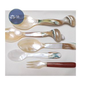 Cuillère à caviar en nacre haut de gamme, tendance, de luxe, écologique, faite à la main, bleue – Meilleures ventes - Product Image 6