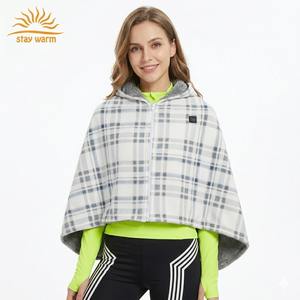 Oem Custom Portable Wearable 5V USB <b>Rechargeable</b> <b>Electric</b> Heated Shawl <b>Blanket</b> with 3 Heat Levels for Office Home Camping Travel - Product Image 3