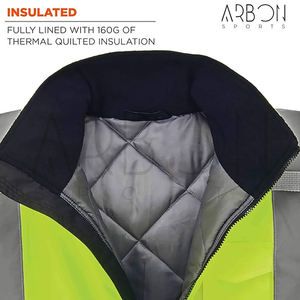 Chaqueta de Seguridad de Alta Visibilidad para Hombre MALUZA INDUSTRIES, Paneles en Contraste, Diseño Reflectante, Material de Poliéster, Ropa de Trabajo Personalizable - Product Image 5