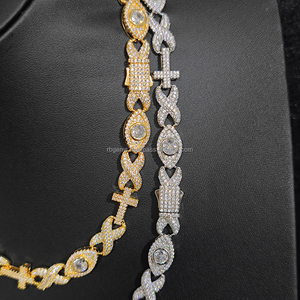 Collar de Oro Amarillo Miami Cuban Link Personalizado, Cadena de Oro 14K y Plata 925 con Zirconia, Estilo Cuerda, 16 Pulgadas, Regalo para Hombres/Raperos - Product Image 2