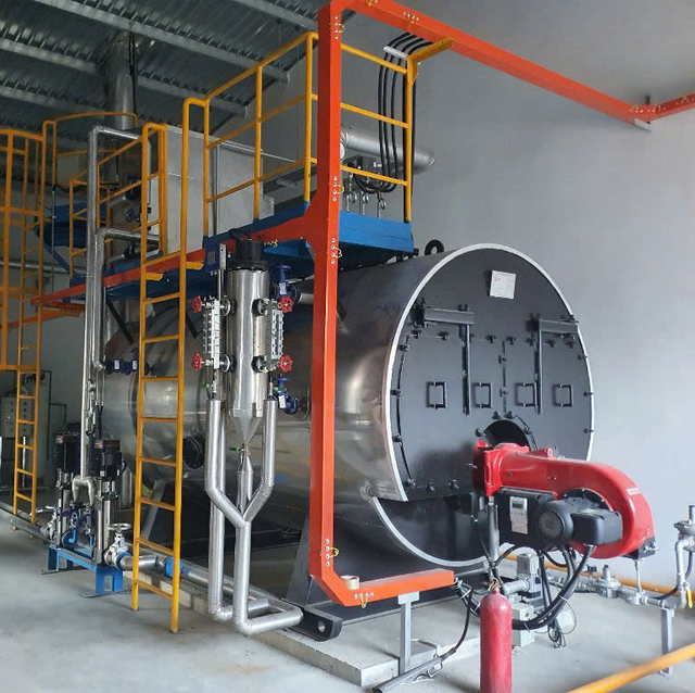 Automatic 5 Ton Gas Steam Boiler with 36 Months Warranty 1.5Mpa Industrial WNS Series Horizontal Shell Fire Tube Natural Gas