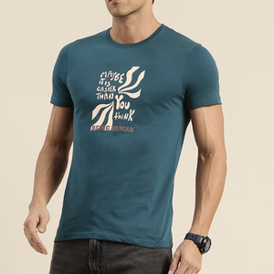 Camiseta con gráfico personalizado del fabricante para hombre 100% algodón y poliéster estampado con marca personalizada - Product Image 5