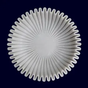 Bol Urli en marbre blanc artisanal, design moderne pour salon, utilisation en intérieur - Product Image 2