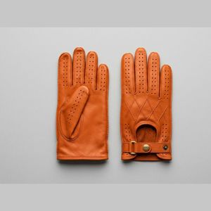 Guantes de Conducción Básicos para Hombre, de Piel de Cabra Suave, Dedos Completos, para Deportes al Aire Libre, Invierno, Esquí y Ciclismo - Product Image 1