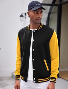 Veste universitaire de luxe en mélange de laine avec manches en cuir, broderie personnalisée, style Letterman, manteau tendance pour équipe - Product Image 4