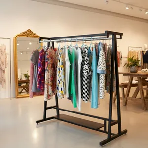 Handmade Heavy Duty Steel Clothes <b>Rack</b> with Premium Powder Coated Finish and Custom LogoSingle Tier Iron <b>Storage</b> Basket <b>Wall</b> - Product Image 1