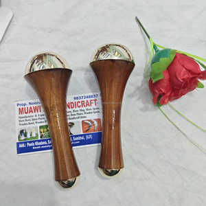 Bâton de massage Kansa en bois de la meilleure qualité, avec manche en bois naturel, outil de sculpture pour les pieds et le visage, outil de massage corporel pour le dos en bronze et bois - Product Image 3