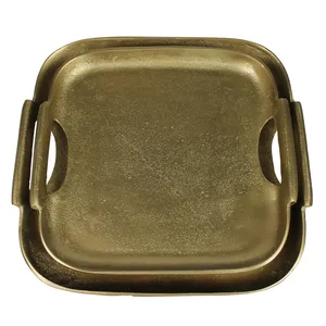 Luxury Handmade Metal <b>Serving</b> <b>Tray</b> with Premium Antique <b>Gold</b> Finish for Elegant HomesHandmade Metal <b>Tray</b> Export Quality Premium - Product Image 4