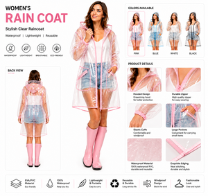 Chaqueta Impermeable de Moda al por Mayor, Chaqueta de Lluvia Personalizada, Chaqueta de Exterior, Impermeable para Mujer Adulta - Product Image 6
