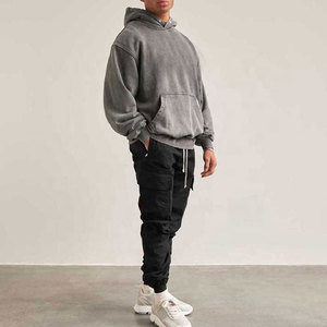 เสื้อฮู้ดดี้รุ่นใหม่ล่าสุด สกรีนโลโก้ได้ ผ้าฝ้าย 100% เนื้อหนา ทรงโอเวอร์ไซส์ ไหล่ตก สไตล์สตรีทแฟชั่น โปรโมชั่นแบรนด์ - Product Image 4