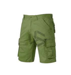 Pantalones Cortos Cargo de Algodón 100% de Alta Calidad para Hombre, Estilo Casual, Transpirables, en Oferta, Diseño Sólido - Product Image 1