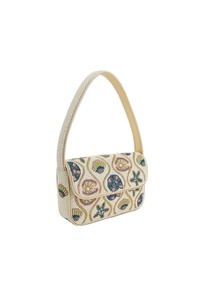 Sacs à bandoulière brodés de perles de couleur blanche et rouge, style fait main, sacs à main avec broderie de perles colorées - Product Image 2