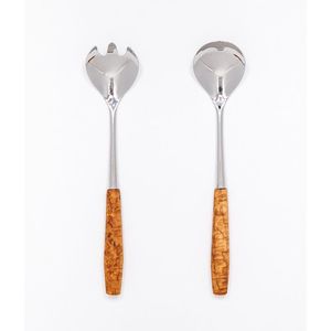 Modern Metal Salad <b>Server</b> Set Lightweight Metal Serving Spoon And Fork For Kitchen Dining And <b>Buffet</b> Service - Product Image 1