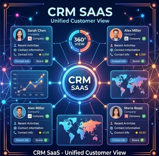 CRM SaaS Platform Development Customer Relationship Management Software For Business Automation