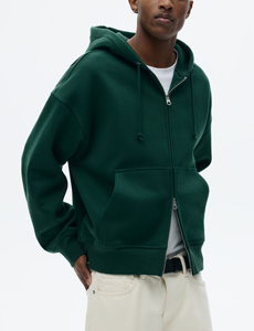 Sudaderas con Capucha para Hombre, de Primera Calidad, al por Mayor, con Cierre Completo, Logotipo Personalizado, Forradas, 100% Algodón, Gruesas, 380 GSM, Talla Grande - Product Image 3