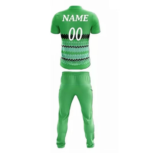 เสื้อคริกเก็ตระบายอากาศขายส่ง ชุดทีมแบบกำหนดเอง พิมพ์ลายด้านหน้า แขนสั้น ชุดยูนิฟอร์ม โพลีเอสเตอร์ 100% แห้งเร็ว - Product Image 3