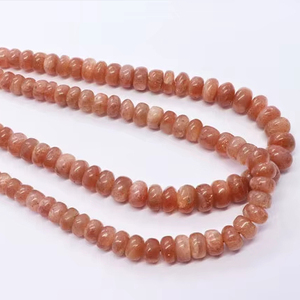 Perles rondes lisses en pierre de soleil naturelle 6-8MM, perles de pierre de soleil de 16 pouces, perles rondes lisses en pierre de soleil pour la fabrication de bijoux - Product Image 1