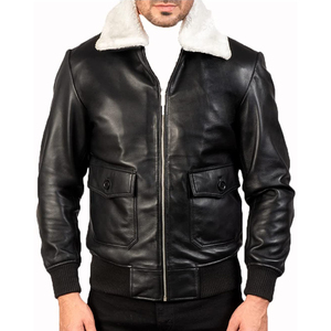 Chaquetas de cuero para hombre, chaqueta de invierno de color sólido, chaqueta de cuero informal simple y popular para venta en línea a bajo precio. - Product Image 1