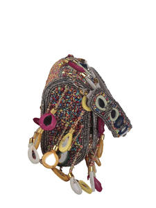 Bolso de mano tradicional indio de gamuza con borlas y espejos, para fiesta, noche, boda, proveedor al por mayor - Product Image 4