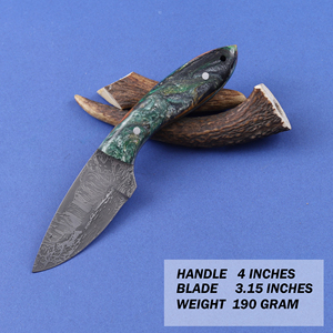 Cuchillo de caza OEM personalizado con hoja fija de acero 12C27 grabado al ácido, mango de resina de grado industrial y diseño Drop Back Skinner - Product Image 2