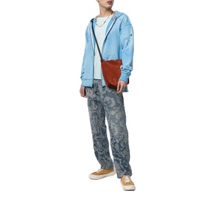 Streetwear en coton, sweat à capuche respirant vieilli, sweat confortable et personnalisé pour hommes, sweat à capuche vieilli à fermeture éclair lourde pour hommes, vente en gros - Product Image 4