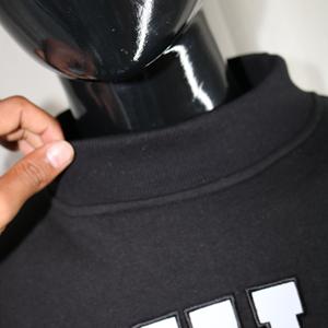 Sweat-shirt à col montant TAYLOR BLACK 100% BLANC avec broderie appliquée, col large, URBAN PRODUCTIONS - Product Image 6