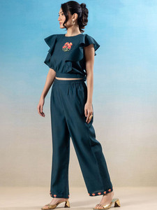 เดรสลำลองผ้าลูกไม้ปักลายดอกไม้ คอวี ระบายอากาศได้ดี เป็นมิตรกับสิ่งแวดล้อม เหมาะสำหรับฤดูร้อนสำหรับผู้หญิง - Product Image 3