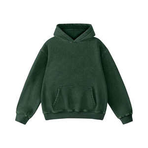 Sudadera con Capucha Oversize Personalizada de Poliéster y Algodón con Lavado Ácido, Tejido French Terry de Alto Gramaje, Estilo Vintage, Unisex, Streetwear, Invierno, Color Stone - Product Image 1