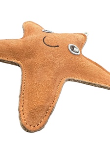 Jouet à mâcher en peluche en forme d'étoile, mignon, luxueux et écologique pour chiens - Durable, en cuir suédé, pour l'entraînement, soulagement de l'anxiété, utilisation intérieure/extérieure - Product Image 3