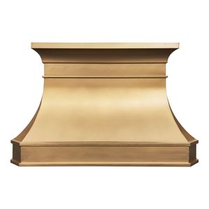 Deluxe Brass Range Hood Designed For Upscale Kitchens Providing Exceptional Airflow Beautiful Brass Finish Always - Product Image 5