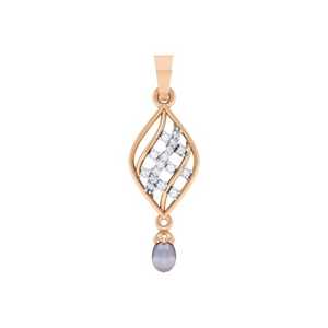 Pendentif classique en moissanite plaqué or jaune avec perle d'eau douce, taille brillant rond, serti à griffes, bijou de charme pour femme - Product Image 3