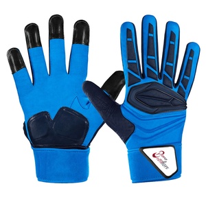 Black Ultra <b>Sticky</b> Silicone Coating Youth Synthetic Leather American Football Gloves - Product Image 6