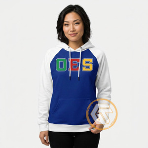 Sudadera con Capucha Personalizada de Algodón Sólido con Bordado de Estrella del Este, Informal, para Otoño e Invierno, con Logotipo Frontal, Ecológica, de Alta Calidad para Mujer - Product Image 2