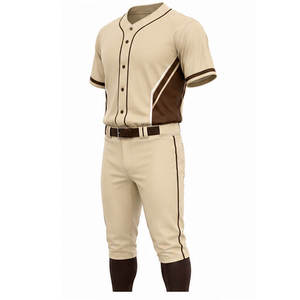 Custom <b>Baseball</b> Uniform 100% Polyester Breathable Quick Dry Team Jersey Set Premium Men's Sportswear Wholesale Manufacturer - Product Image 4