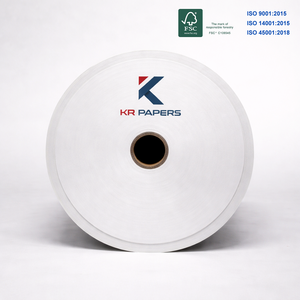 Papier de base pour assiettes rigides KR, écologique, de qualité alimentaire, biodégradable, en papier vierge pour la fabrication d'assiettes jetables - Product Image 1