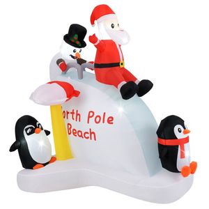 Decorazioni Natalizie Gonfiabili da Esterno di 1,8 Metri, Pinguini e Babbo Natale Gonfiabili - Product Image 4