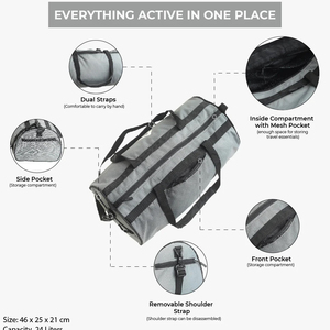 Bolsas de Gimnasio Unisex de Lujo con Diseño Sólido, Impermeables, de Poliéster, con Cierre de Cremallera, Color/Logotipo Personalizado, Gran Capacidad, para Deportes al Aire Libre - Product Image 6