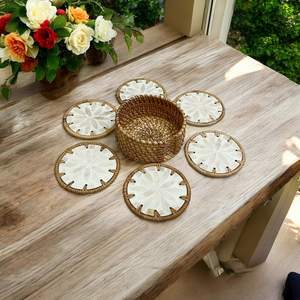 Posavasos y Salvamanteles Clásicos de Ratán Tejidos a Mano, Resistentes al Calor, Ecológicos, Antideslizantes para Cocina y Mesa de Comedor - Product Image 3