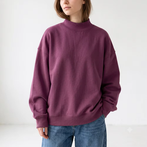 Sweat-shirt oversize en molleton à col montant pour femme, tie-dye, en tissu brossé premium, streetwear, respirant, écologique, qualité personnalisée - Product Image 1