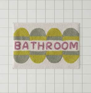 Tapis de bain 100% coton pur, super doux, absorbant, blanc, réversible, fabrication artisanale, construction robuste, pour la maison et l'hôtel, par ITHL - Product Image 1