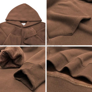 BYM063 Sweat-shirts pour hommes de grande taille, surdimensionnés, en molleton lourd sans cordon de serrage, logo personnalisé de haute qualité, 500 g - Product Image 4