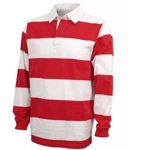 Maillot de rugby personnalisé de haute qualité pour homme, design rayé, manches longues, col polo, style polo, maillot de rugby pour homme, vêtements de sport - Product Image 5