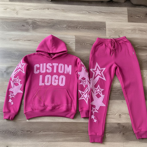 OEM Custom Heavyweight Cotton Sweatpants and Hoodies Set Men Casual Blank Sweatsuit <b>Tracksuit</b> Manufacturer - Product Image 6